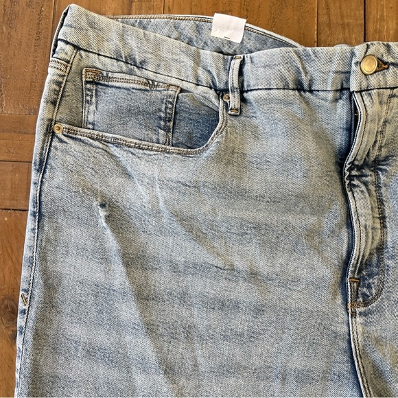 Good American Good Icon Straight Leg Jeans Plus Size 26 High Waist Light Wash - Picture 3 of 10